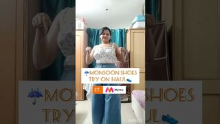 ☔Monsoon Shoes - Try On Haul ???? | @myntra #myntrahaul #shoes #ytshorts #fashion #monsoon #supershy