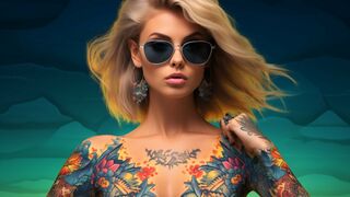 Beautiful Women In Bikinis With Tattoos | A.I Generated