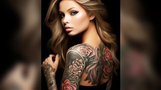 Beautiful Women In Bikinis With Tattoos | A.I Generated