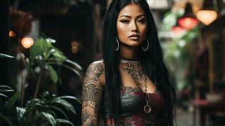 Beautiful Women In Bikinis With Tattoos | A.I Generated