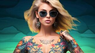 Beautiful Women In Bikinis With Tattoos | A.I Generated