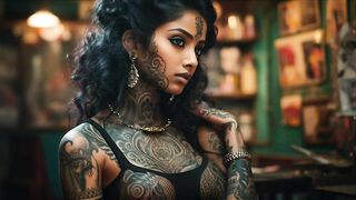 Beautiful Women In Bikinis With Tattoos | A.I Generated