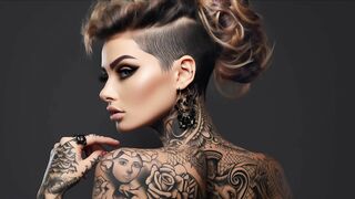 Beautiful Women In Bikinis With Tattoos | A.I Generated