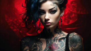 Beautiful Women In Bikinis With Tattoos | A.I Generated