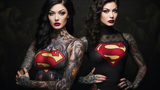 Beautiful Women In Bikinis With Tattoos | A.I Generated