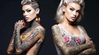 Beautiful Women In Bikinis With Tattoos | A.I Generated