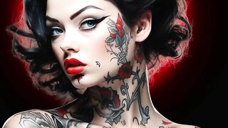 Beautiful Women In Bikinis With Tattoos | A.I Generated