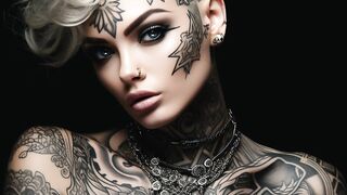 Beautiful Women In Bikinis With Tattoos | A.I Generated