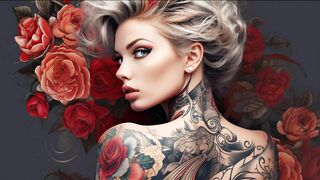 Beautiful Women In Bikinis With Tattoos | A.I Generated