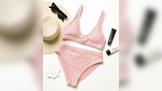 Peach color collection - gym outfits, dresses, bikinis, swimsuits, slides, slip-ons, high-tops