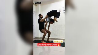 Learning new Skills???????????? Acroyoga #yoga #strength #acroyoga #hardwork #motivation #shorts