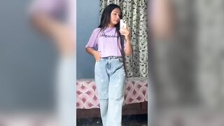 Meesho t shirts try on haul #viral #fashion #newtshirt #shortvideo #love #likecommentshare #llviews