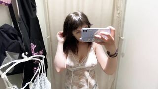 Transparent See through Lingerie Try On Haul At The Mall