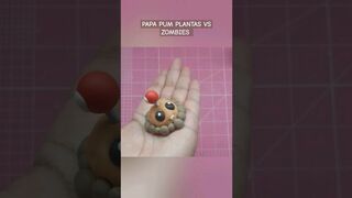 Tutorial Rápido Papapum plantas VS Zombies. Pasta Flexible o Porcelana Fría.