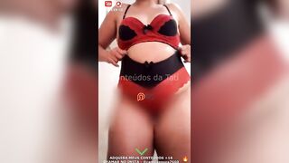 Eu dançando funk de lingerie vermelha ???? meus conteúdos +18 no comentário ⏬