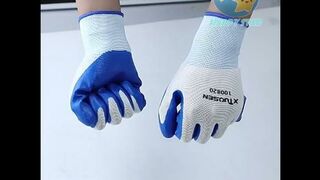 TUOSEN NITRILE GLOVES 240MM FLEXIBLE ELASTIC RUBBER LATEX POLYESTER FABRIC PROTECTION glove