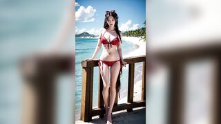 AI LOOK BOOK [Paradise beach_ribbon point lingerie] 파라다이스 비치_리본 포인트 란제리 패션 룩북 ^^