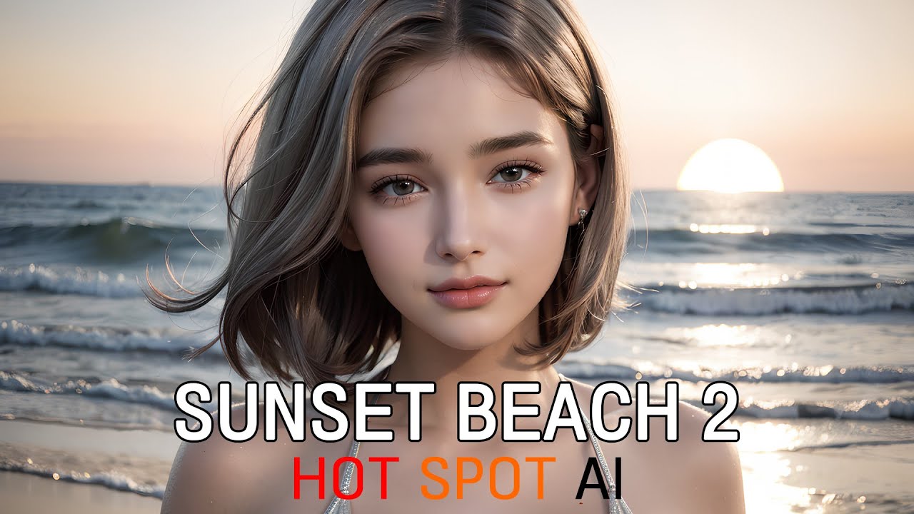 Ai Art Lookbook 4k Sunset Beach 2 Bikini Swimwear Ai Beauty Girl