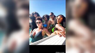 JOY TAYLOR AND MJ ACOSTA-RUIZ LABOR DAY MONDAY IN BIKINIS