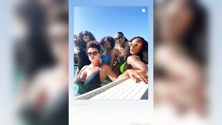 JOY TAYLOR AND MJ ACOSTA-RUIZ LABOR DAY MONDAY IN BIKINIS