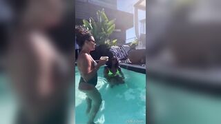 JOY TAYLOR AND MJ ACOSTA-RUIZ LABOR DAY MONDAY IN BIKINIS