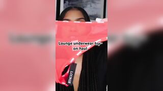 Lounge underwear try-on haul; LIKE for full video