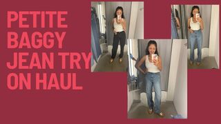 Baggy Jean Try On Haul | H&M | Petite