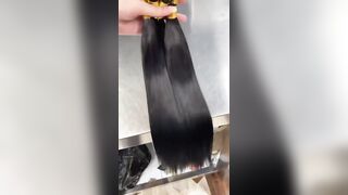 Flexible i tip human hair #humanhair #humanhairextensions #humanhairfactory #hairextensions