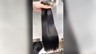 Flexible i tip human hair #humanhair #humanhairextensions #humanhairfactory #hairextensions