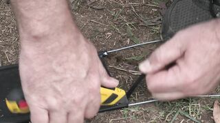 08 Prepare the flexible horse fencing rail to attach to dead end post