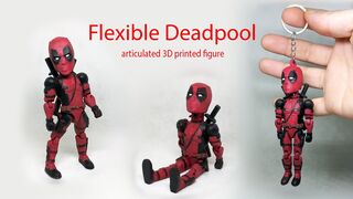 flexible Deadpool 3D printed action figure