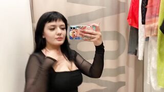 See Through Transparent Lingerie and Clothes Try On Haul At The Mall