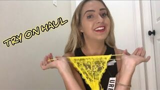 Try On Haul | 16 Sep 2023 | Tiny See Through Lingerie G string Transparent Thong Panty Haul