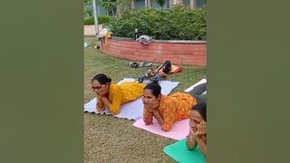 yoga with Ganpati Dhol Tasha #shorts #short #viral #trending #ytshorts #today #ganeshchaturthi