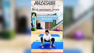 how to do Malasana #yoga for #pcod #yogaforweightloss #yogaforbeginners