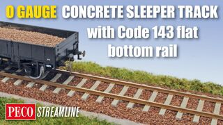 NEW PECO Streamline O scale Code 143 "flat bottom" flexible track - with concrete sleepers/ties