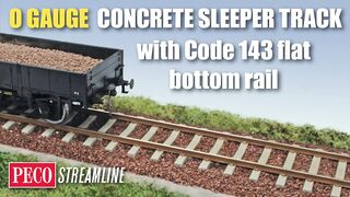 NEW PECO Streamline O scale Code 143 "flat bottom" flexible track - with concrete sleepers/ties