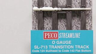 NEW PECO Streamline O scale Code 143 "flat bottom" flexible track - with concrete sleepers/ties