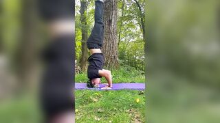 Backyard Yoga ???? #motivation #workout #gymnast #health #fitness