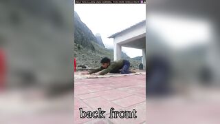 back front yoga exercises OMJI YOG CLASS OMJI AGRWAL #viral #yoga #flexible #uttarakhand #shorts ????????️