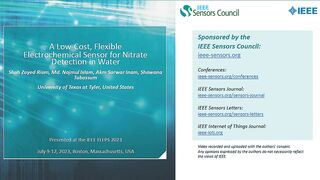 A Low-Cost, Flexible Electrochemical Sensor for Nitrate Detection in Water