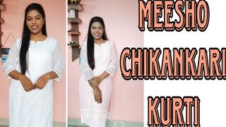 Meesho "Chikankari Kurti"| Meesho Haul | Kurtis under 500/- | Try on Haul | Nilekha vlogs