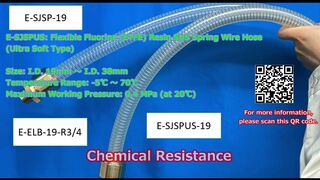 Product Introduction: Flexible Fluorine (ETFE) Resin SUS Spring Wire Hose (Ultra Soft Type)