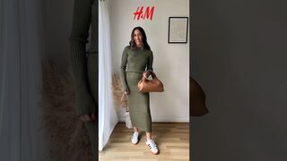 AUTUMN TRY ON HAUL DRESSES #youtubeshorts #ytshorts #shortsviral #trendingshorts #hmhaul #viral