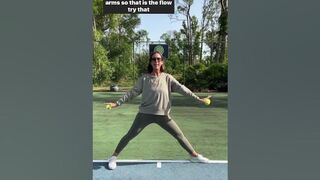 Yoga for Tennis-Warrior 2 to Reverse Warrior Flow for Groundstrokes & Volleys #tennisplayers #tennis