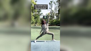 Yoga for Tennis-Warrior 2 to Reverse Warrior Flow for Groundstrokes & Volleys #tennisplayers #tennis