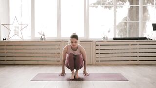 Yoga stretching exercise with a rope #Yoga #Practice #Gym #Sport