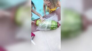 Stretching a Watermelon with plungers- pt 9