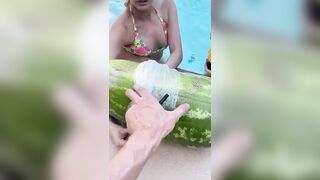 Stretching a Watermelon with plungers- pt 11