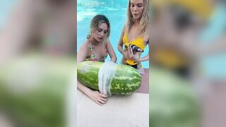 Stretching a Watermelon with plungers- pt 11